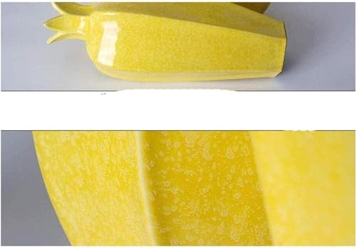 Vase céramique jaune grenade moderne, objet de décoration haut de gamme - 3
