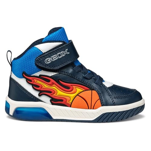 Geox Junior J Inek Boy Sneakers Navy, LT Blue 32 EU