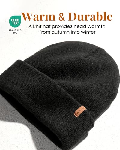 FURTALK Satin Lined Beanie for Women Men Knit Beanie Hat Acrylic Winter Hats Warm Slouchy Skull Cap