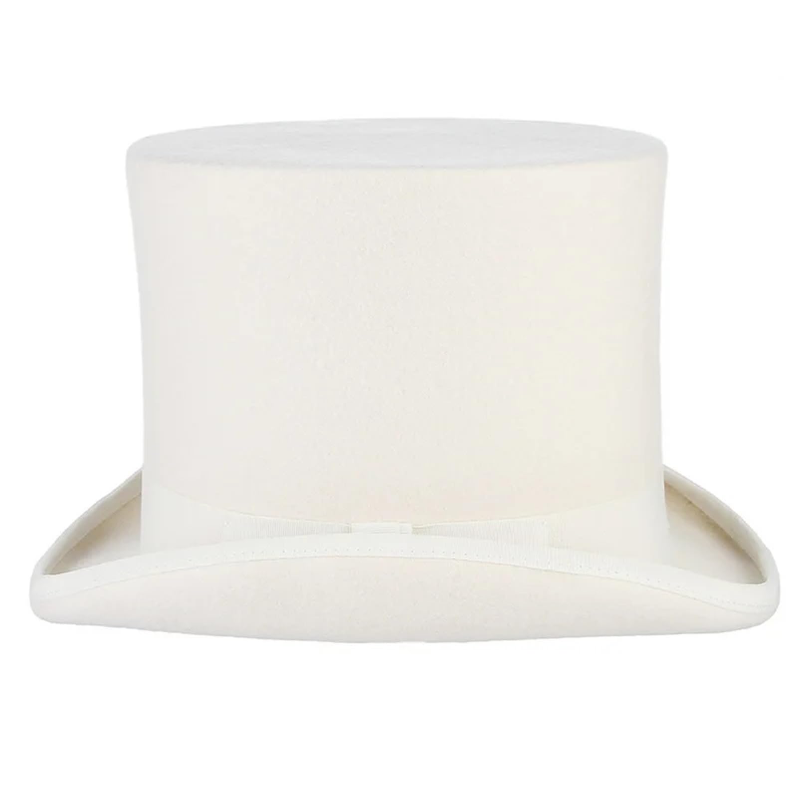 Cappello a Cilindro Cappello Alto da Gentiluomo in Lana Cappelli a Cilindro for spettacoli teatrali Cappello Fedora retrò da Mago(XL(61cm))