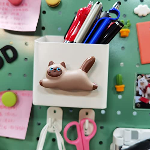 Imán decorativo de refrigerador forma gato siamés miniatura 4