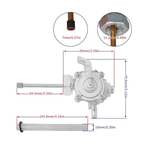 Llave de purga de combustible para Rebel CMX 450C y Shadow CB 450SC 4