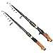 Eioflia Carbon Casting Rod Carbon Fiber Portable Telescopic Fishing Pole 2.7m,Fishing Gear