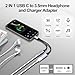 2-in-1 USB-C to 3.5mm Aux Audio Jack Headphone and Charger Cable Splitter,Type-C Earphones Converter Adapter with Video Call+Music+Charge+HiFi+Mic+Control for Samsung Galaxy/iPad Pro/Huawei/Pixel