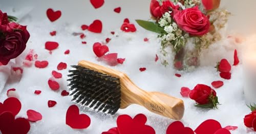 SHASH Robust Craftsman 100% Boar Bristle Hair Brush - Made in Germany, Brown - Image 2