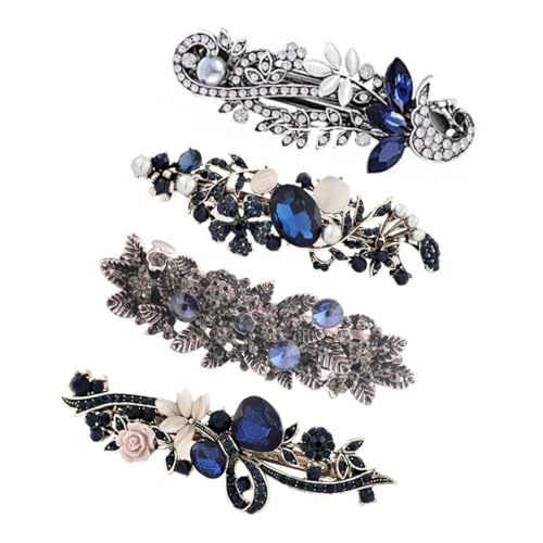 Accessoire cheveux vintage en alliage avec fleurs pour coiffure chic de mariage