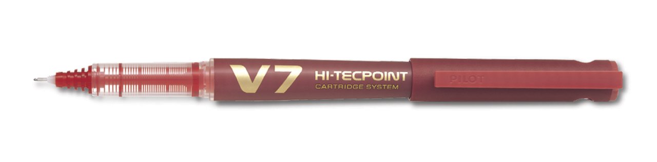Pilot Hitechpoint V7 Cartridge Pen| Set of 3 | Red