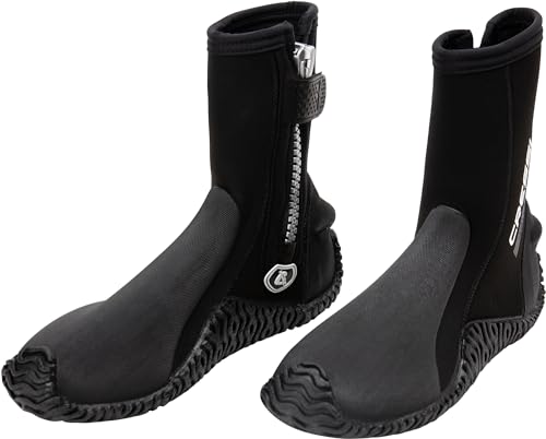 Cressi Unisex-Adult Korsor Semi-Rigid Sole Boots 3mm Stiefel mit halbstarrer Sohle zum Tauchen, Schwarz, S