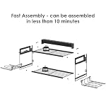 CCCEI Garage Tools Storage with Charging Station. Power Tool Battery Organizer Utility Shelf with Power Strip. 4 Drills Holder Wall Mount Rack, Black. - Image 5