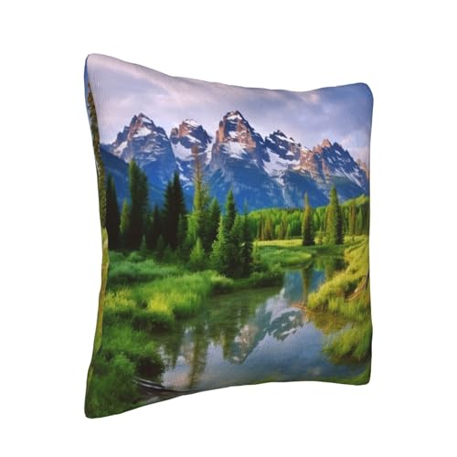 Coussin de salon parc national en velours pour canapé et lit cocooning