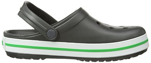 Image of Crocs Unisex-Adult Men's and Women's Crocband Clog (Retired Colors), Graphite /Grass Green, 9 Women /7 Men