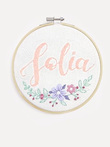 folia 23993 - Stickgarn Pastell, 100 % Baumwolle, 52 Docken à 8 m in 26 Farben sortiert, zum Sticken, Knüpfen und Basteln