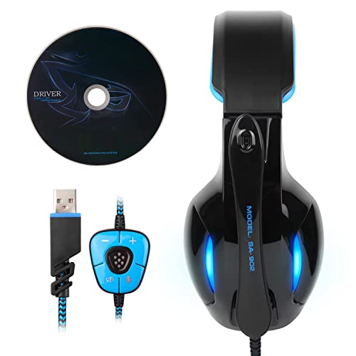 Sades Sa902 7.1 Usb Surround Sound Pc Headsets Over-Ear Gaming Headphones With Microphone Led Light #TOP3