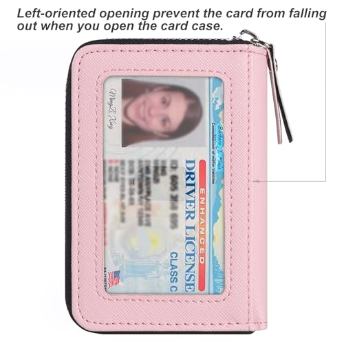 Image of Credit Card Wallet, RFID Card Case Wallet, Zipper Card Cases Holder for Men Women, RFID Blocking, KeyChain Wallet, Compact Size Card Organizer Case for Women