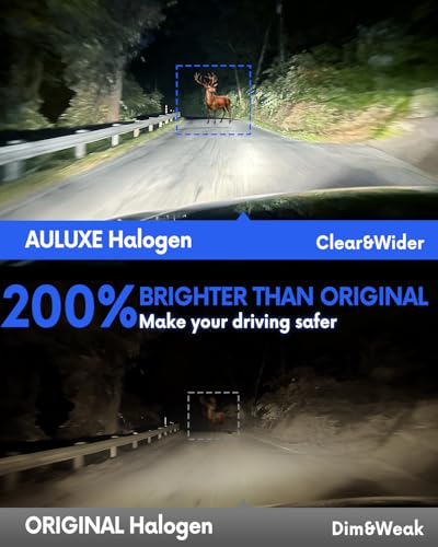 Image of Compatible with Chevrolet Volt 2011-2015 Halogen Headlight Bulb Combo - 185% Brighter 5000K White High /Low Beam, Plug and Play, 2-Pack