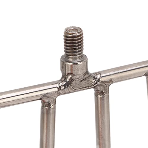 Ancinho de mão, 4 dentes de aço inoxidável, ancinho de mão portátil aquático com interface rosqueada