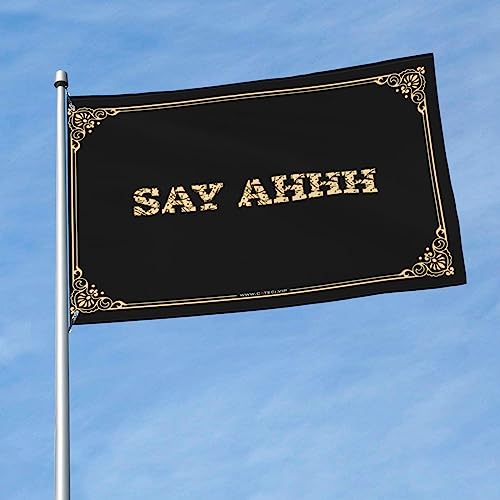 ファニー ルーム フラッグ Say Ahhh フラッグ 寝室用 おもしろフラグ 寝室用 (色: 色、サイズ: 60X90CM)