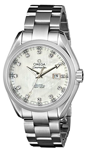 Omega Women's 231.10.34.20.55.001 Seamaster Aqua Terra Automatic Silicon Balance-Spring White Mother-of-Pearl Dial Watch