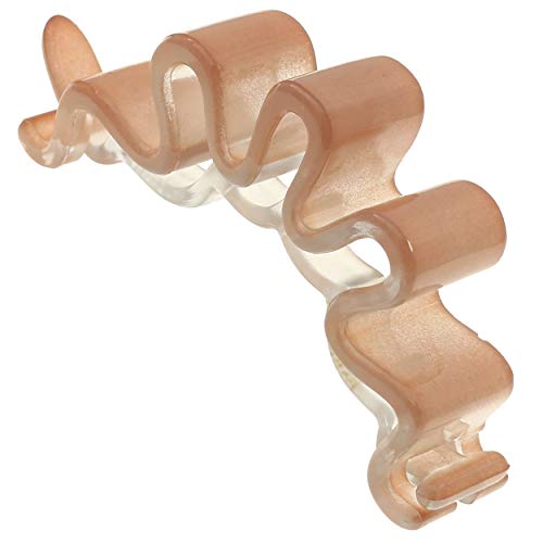 Camila Paris CP2323 French Hair Barrettes Clips for Girls Ponytail Holder Medium Wave Strong Hold Grip Hair Clips for Women, No Slip and Durable Styling Girls Hair Accessories, Made in France