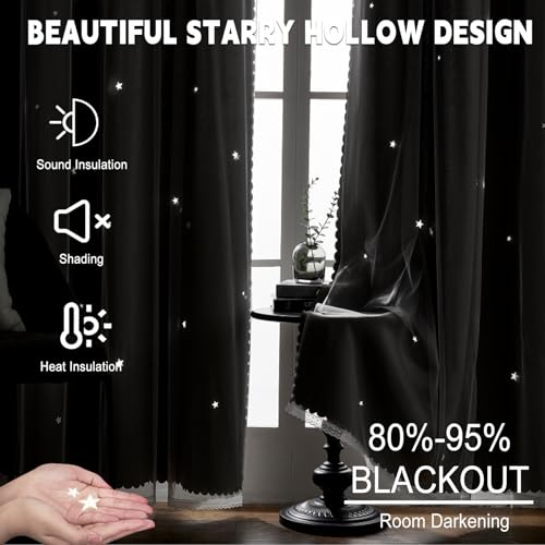 Rideaux occultants pour petite fenêtre de cuisine ou chambre occultant la lumière