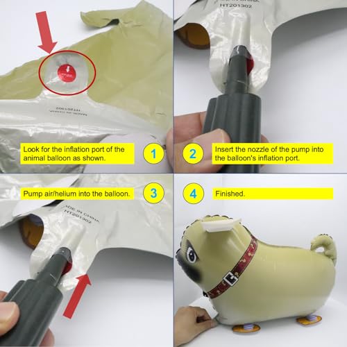 Sepia 43223-18880 Walking Pug Helium Balloon Birthday Kids Party Toy thumb #4