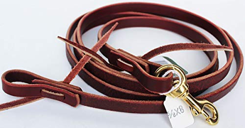 CHALLENGER Horse Latigo Flat Roper Waterloop Reins 975L508