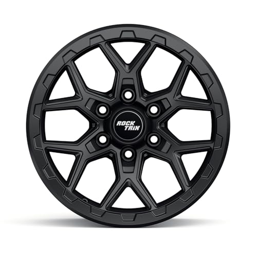 Image of RockTrix RT107 17x8.5 Wheel 6x5.5 Compatible with Toyota Tacoma, 17 Inch Matte Black Rim 6x139.7 +25mm Offset, 5.73 inch Backspacing, Also Fits 2002-2026 Toyota 4Runner, FJ Cruiser, 1999-2006 Tundra