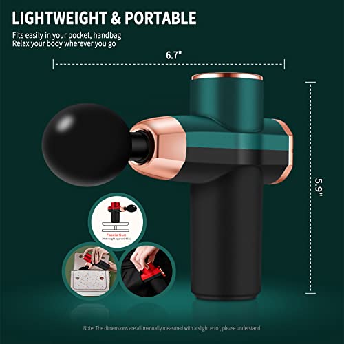 Aiveisi Massage Gun Deep Tissue Mini Massager Usb Charging Lightweight Portable Percussion Muscle Gun For Athletes Handheld Pocket Size Body Neck Shoulder Back Arm Waist Leg Foot Massager (Green) #TOP1