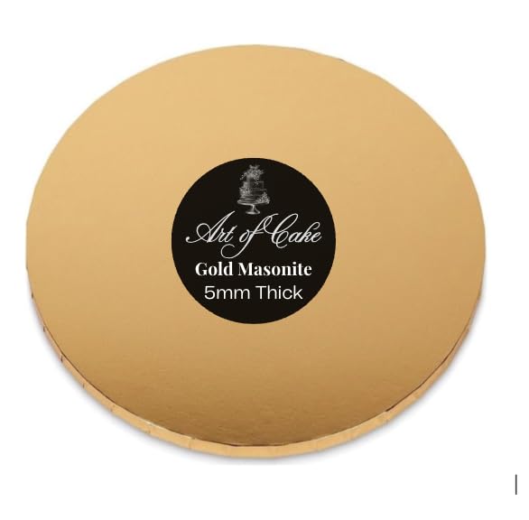Art of cake® Glossy Masonite Cake Board (5mm Thick) (10, Gold, 12")