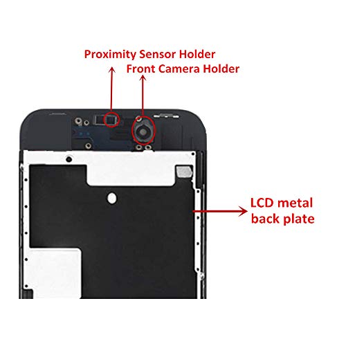 Premium Screen Replacement For Iphone 8 Plus 5.5’ 3D Touch Screen Repair Kit Display Digitizer With Back Plate, Waterproof Adhesive, Tools, Tempered Glass, Instruction(Black) #TOP3
