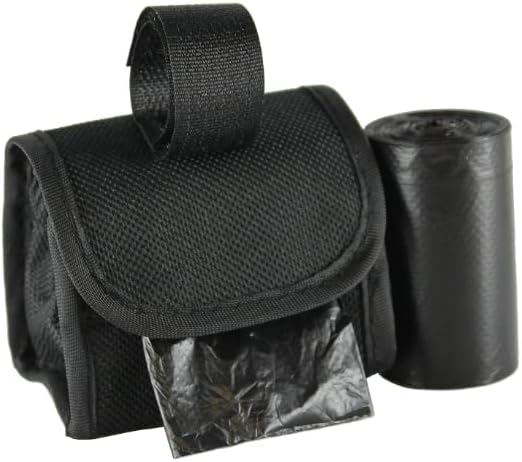 Five Star Pet Purse Style Dispenser with 2 Rolls Made in USA Easy Open Poop Bags Dog Waste Bags (Solid Black)