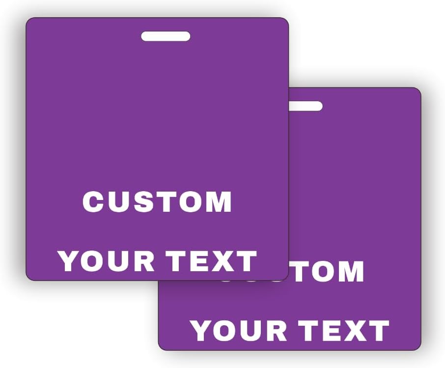 Custom Badge Buddy Horizontal ID Badge Holder, 3.3x3.3 Inch PVC Backer Card, Waterproof – for Medical Staff, Nurses & Other Proferssionals – Fits Lanyards, Clips & Reels