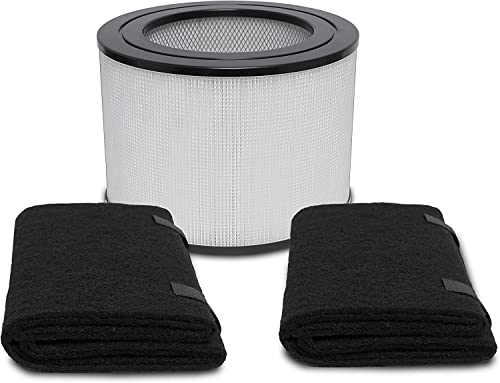 NATURAL BREEZE Replacement HEPA Filter & 2 Activated Carbon Filters for 24000 Honeywell Air Purifier 24000/24500