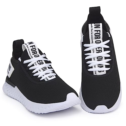 Tênis Feminino Masculino Academia Confortável Macio Corrida (40, Preto/Branco)