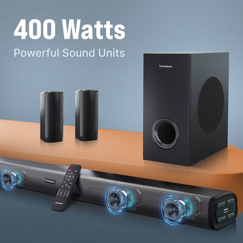 CrossBeats Blaze B900 5.1 Home Theatre 400W Soundbar for TV with