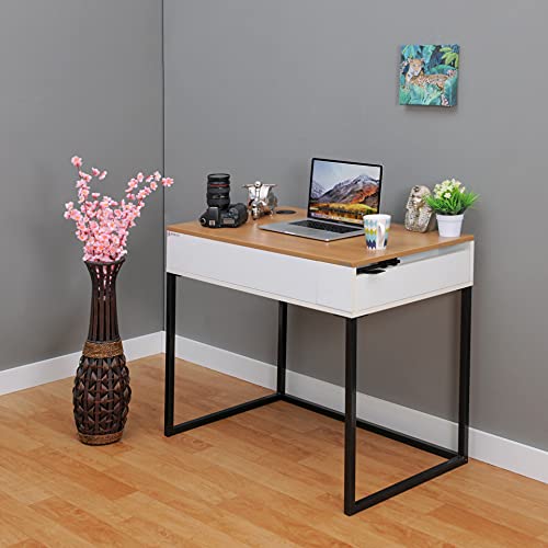 Image of INVISIBLE BED - Hydraulic Height Adjustable Table (3x2 ft): Study Table /Laptop Table /Office Table /Dining Table (Material: MDF Top with Metal Frame, Color: Dessert Walnut)