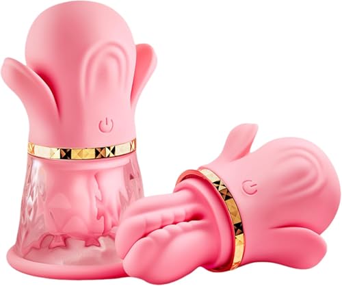 2026 Enhanced Mode Hands Free Nipple Sucking Sensory Toys Woman, Tongue Licker & 4X Suction & 9X Vibration Mode, Clitotial Stimulator Tool i687h (pink1)