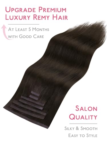 Image of WENNALIFE Multi-Piece Tape in Hair Extensions Human Hair, Tape in Weft