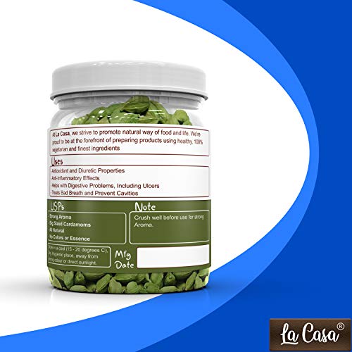 Image of La Casa Premium Green Cardamom /Elaichi | Combo Pack of 3 | Natural | Vegan | 300g |
