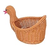Panier en rotin en forme de canard : son design tressé astucieux apporte une touche de fraîcheur et de naturel, le rendant à la fois délicat et décoratif