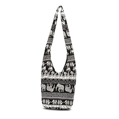 Sac à bandoulière léger noir idéal pour vos pique-niques et l'école