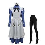 Yongzheng Anime Hetalia Nyotalia England Cosplay Costume Uniforms Dress Halloween Christmas Suit (Blue, S)
