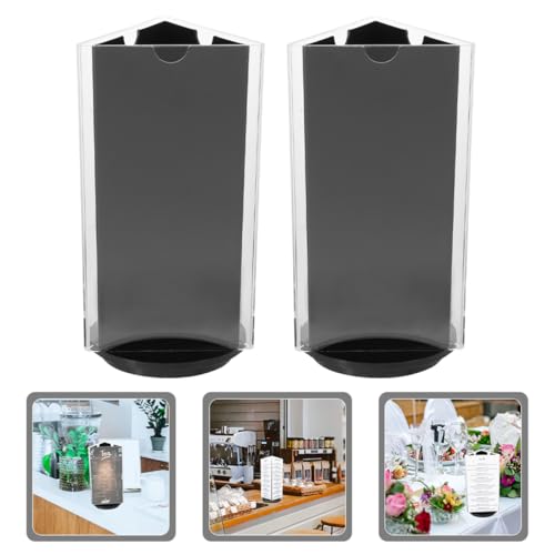 Support de menu gain de place en acrylique transparent rigide pour restaurant - 7