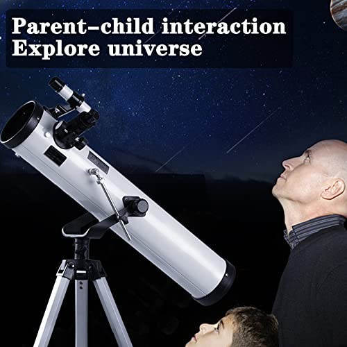 Tusauw Reflector Telescope For Beginners,76Mm Aperture 700Mm Focal Length,Come With 3 Eyepieces,5X Barlow Lens, 76Mm Aperture 700Mm Focal Length Telescope With Tripod Adapter Moon Filter Phone Stand #TOP3