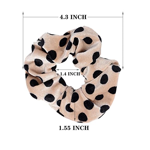 Hair Scrunchies, Soft Satin Elastic Soft Hair Ties Scrunchy Hair Bands Ponytail Women Girls Lady Children Point Dot Scrunchy - Image 2