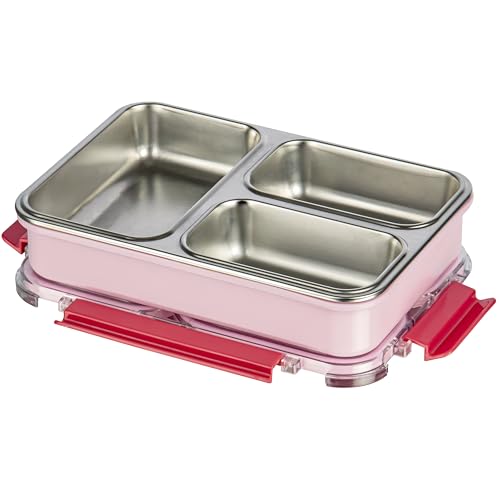 Image of Polyset Munch Mate 800 3 PARTITION - Pink PU Insulated Lunch Box with Partitions | Keeps Food Warm | Office & School Pack of 1 800ml