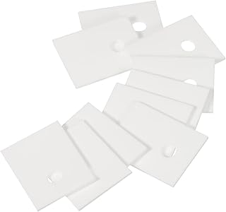 PATIKIL Alumina Ceramic Sheet Cooling Pad Insulating Sheet 50pcs 3.8mm Hole High Hardness for MOS Transistor 22x17x1mm(0.87x0.67x0.04