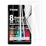 For 山善(YAMAZEN) QA15-80 ガラスフィルム【BARDATS 2025年発売】9H 硬度 山善(YAMAZEN) QA15-80 8インチ 用 液晶保護フィルム 指紋防止/自動吸着/撥水撥油/飛散防止/気泡ゼロ【2枚セット】