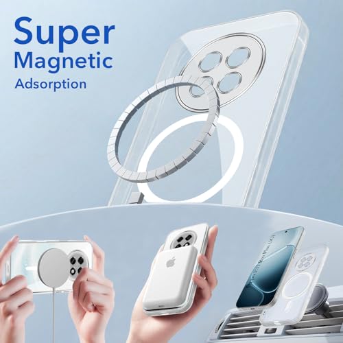 Image of Jkobi Lifetime Anti-Yellow MagSafe Compatible Clear Back Cover Case for Oppo F31 Pro Plus (Sleek Hard Crystal | Shockproof and Camera Protection)