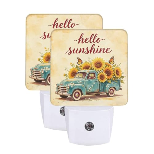 Image of Sunflower Truck Butterfly LED Plug-in Nightlights 2-Pack for Bedroom